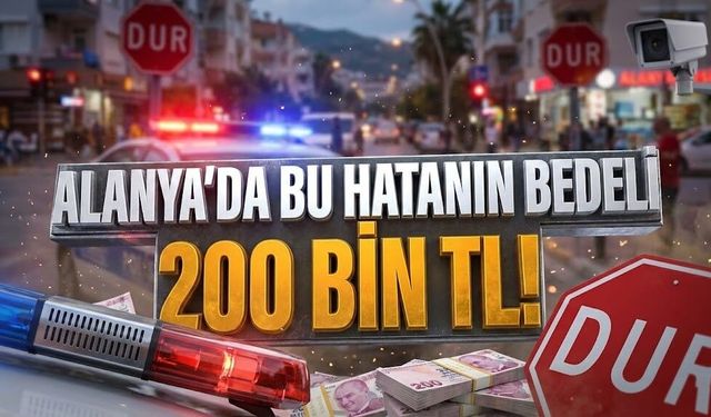 Alanya'da bu hatanın bedeli 200 bin TL!