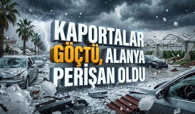 Gökten dev dolu yağdı, Alanya savaş alanına döndü!