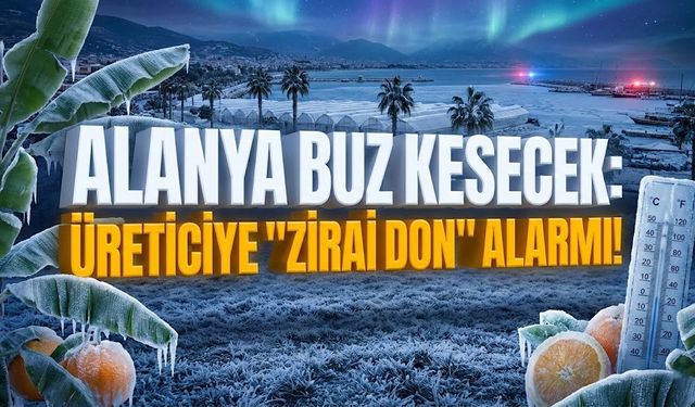 Alanya buz kesecek: Üreticiye "Zirai Don" alarmı!