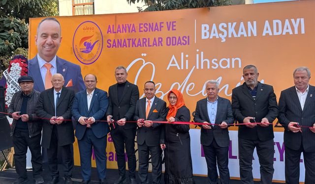 SON DAKİKA! Alanya’da Ali İhsan Özdemir rüzgarı! Ofis açılışında gövde gösterisi