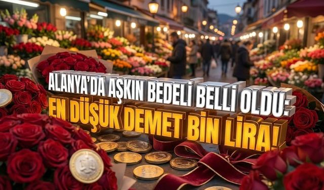Alanya’da aşkın bedeli belli oldu: En düşük demet bin lira!