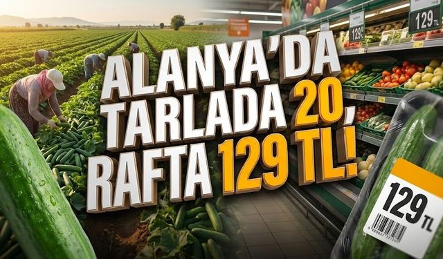 Alanya’da cüzdan yakan sofralar: Tarlada 20, rafta 129 TL!