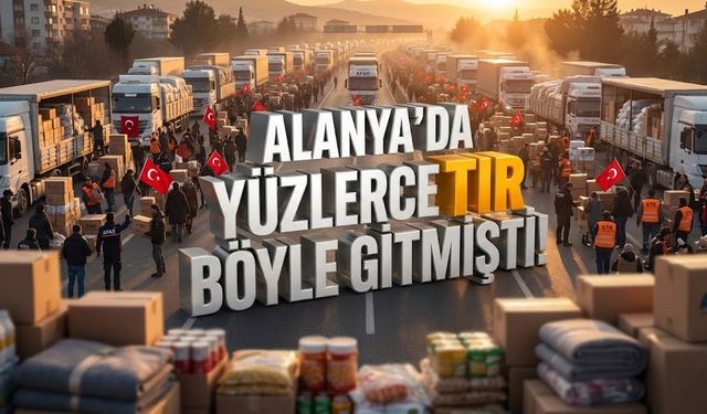 Alanya o gün tarih yazmıştı! Konvoyun ucu bucağı görünmemişti