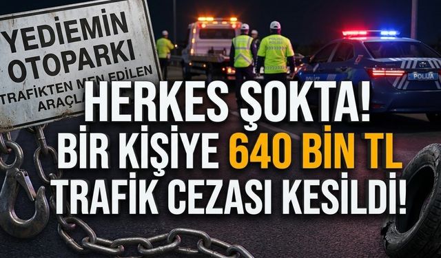 Herkes şokta! Bir kişiye 640 bin TL trafik cezası kesildi!