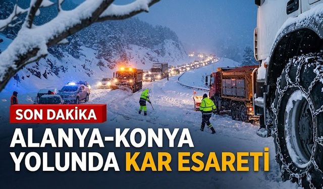 Alanya-Konya yolunda kar esareti: Alacabel geçit vermiyor