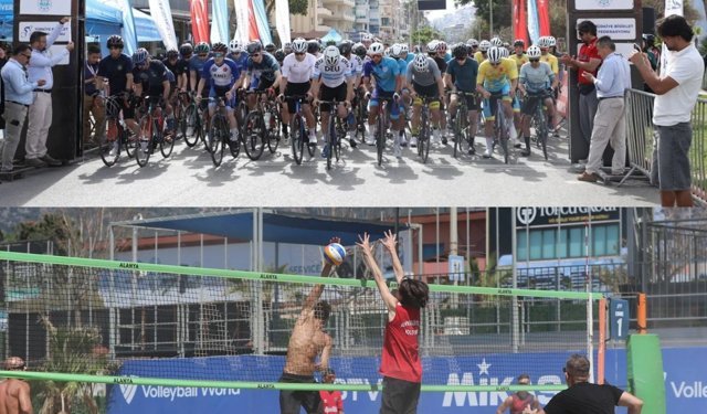 Alanya’da spor rüzgarı: Kumda ve pedal başında büyük heyecan