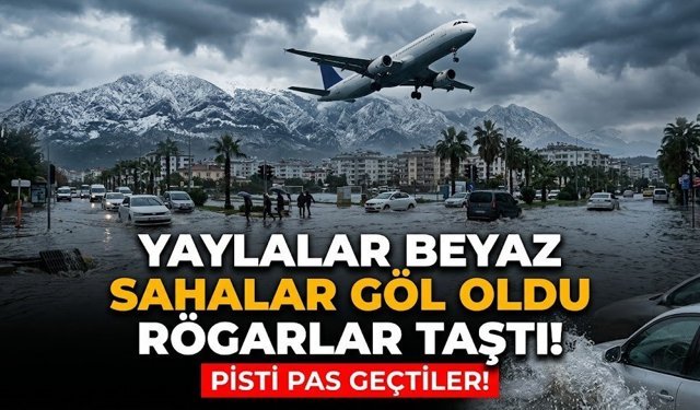 Pisti pas geçtiler! Yaylalar beyaz, sahalar göl oldu, rögarlar taştı!