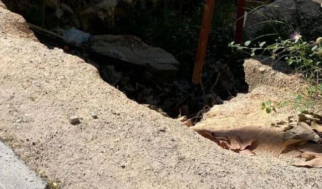 Güllerpınarı’nda tehlikeli tuzak: İnşaat önündeki çukur korkutuyor