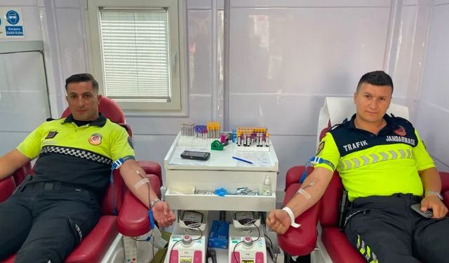 Alanya’da jandarma personelinden kan bağışı