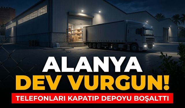 Alanya’da dev vurgun! Telefonları kapatıp depoyu boşalttı