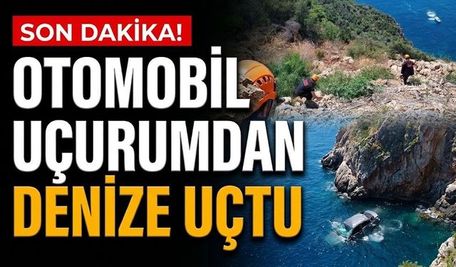 SON DAKİKA! Otomobil 80 metreden denize uçtu