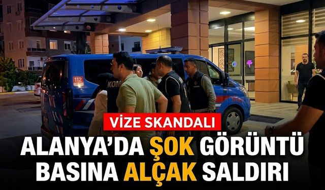 Alanya’da şok görüntü: Vize skandalında basına alçak saldırı