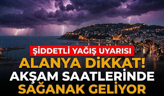 Alanya dikkat! Akşam saatlerinde sağanak geliyor