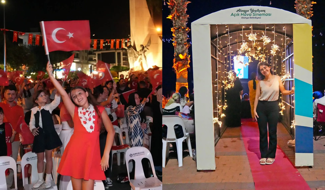 Alanya'da dev ekran coşkusu ve Yeşilçam nostaljisi