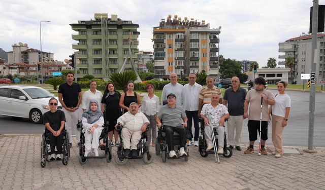 Alanya Çevreyolu’nda engelsiz yaya dönemi