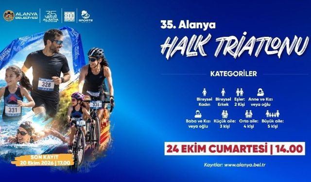 35.⁠ ⁠Alanya Halk Triatlonu, 24 Ekim’de yapılacak