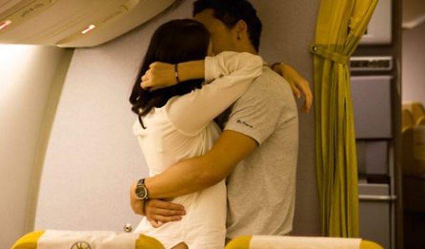 Antalya uçağında iğrenç cinsel ilişki rezaleti