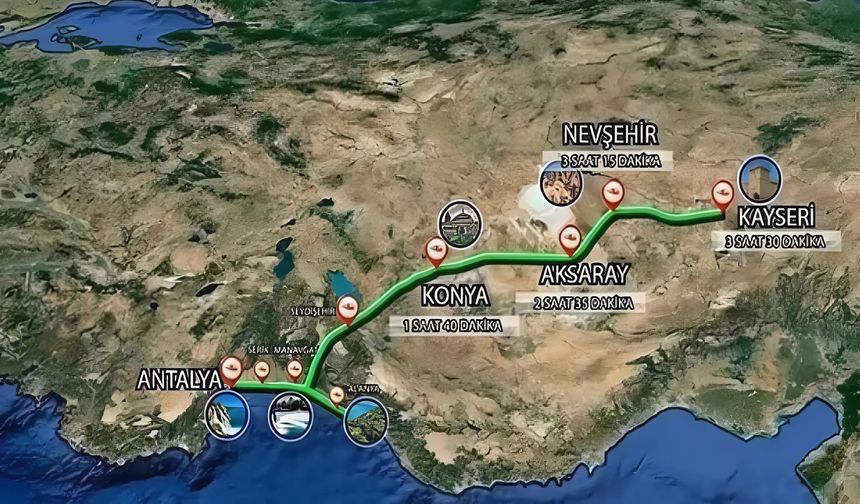 Alanya çok heyecanlı! Hızlı tren mi geliyor, haritada göründü