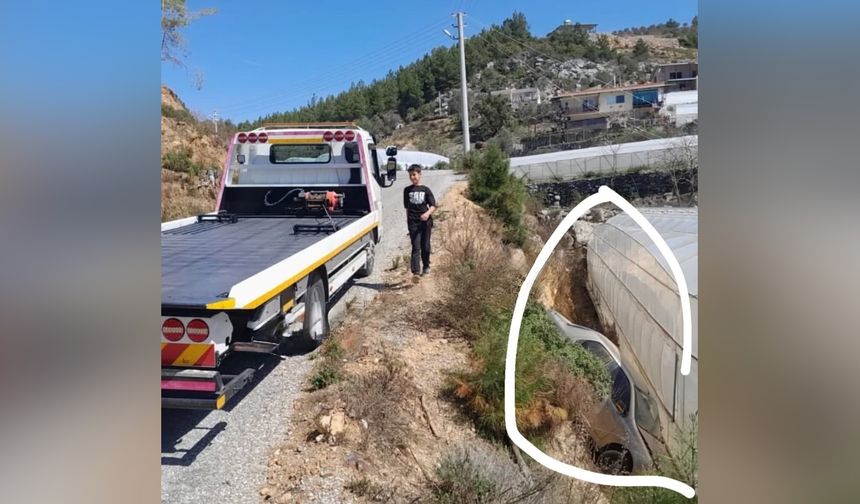 Alanya'da hakimiyetini kaybedip seraya uçtu