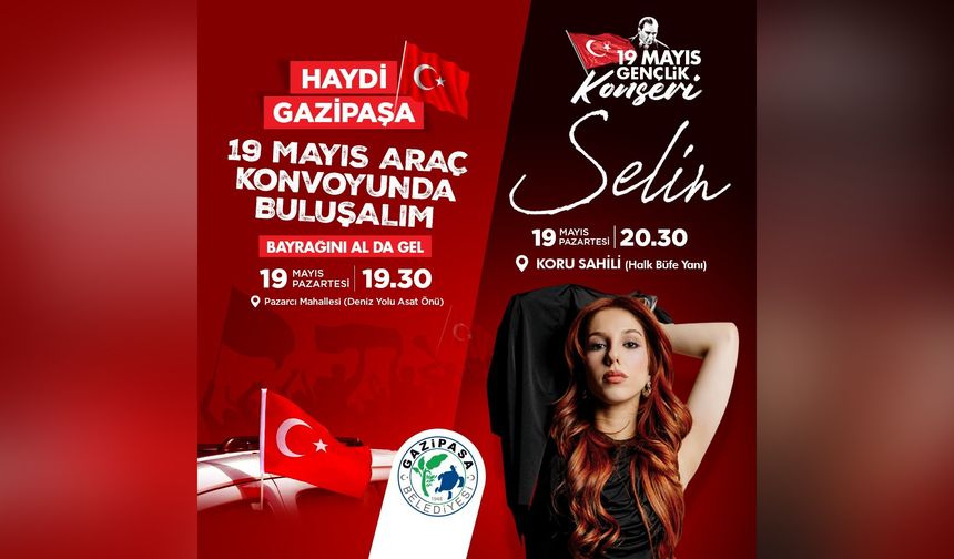 Gazipaşa’da 19 Mayıs coşkusuna hazır