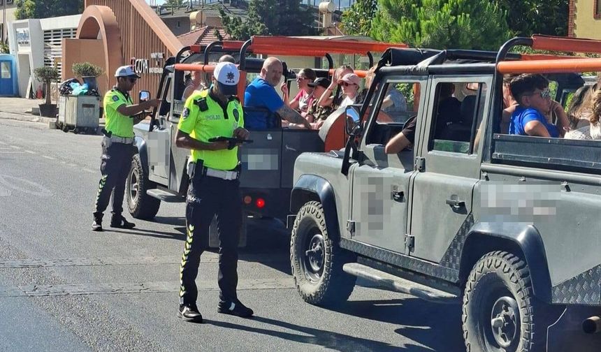 Alanya’da safari araçlarına sıkı denetim