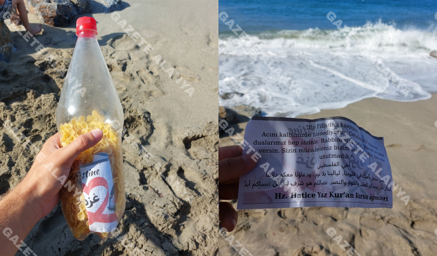 Alanya kıyısına 'makarna' vurdu: "Acınızı kalbimizde hissediyoruz"