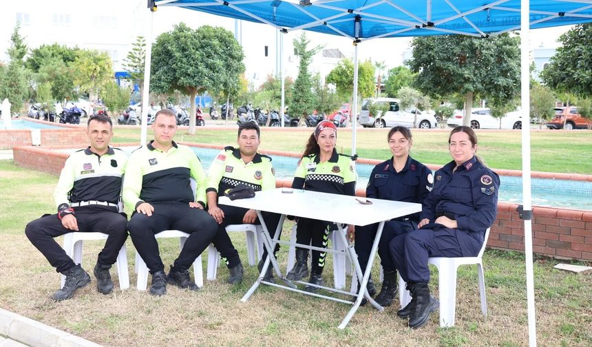 Alanya’da öğrencilere motosiklet kullanımı anlatıldı