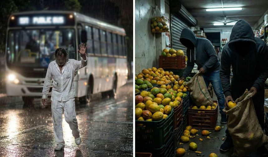 Alanya’da biri otobüse "Dur" dedi, diğeri pahalı meyveleri çaldı gitti