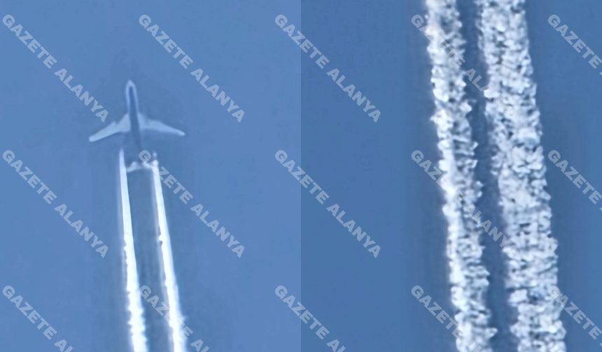Alanya halkı endişeli! O beyaz izler "Chemtrail" mi? Vatandaş: "Bizi zehirlediler"
