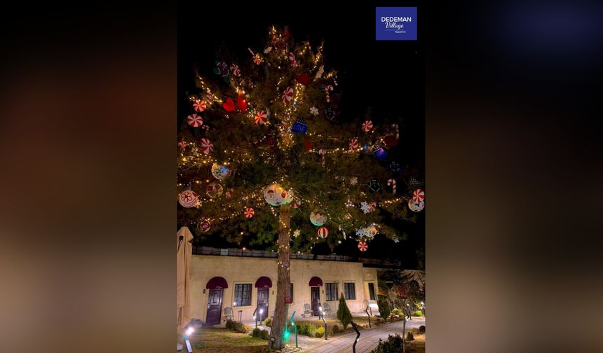 Göreme'de büyülü kış: 12 metrelik dev çam ağacı altında Noel Pazarı kurulacak