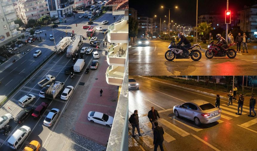 Alanya'da trafik kâbusu: Kaza, yarış ve kırmızı ışık ihlalleri!