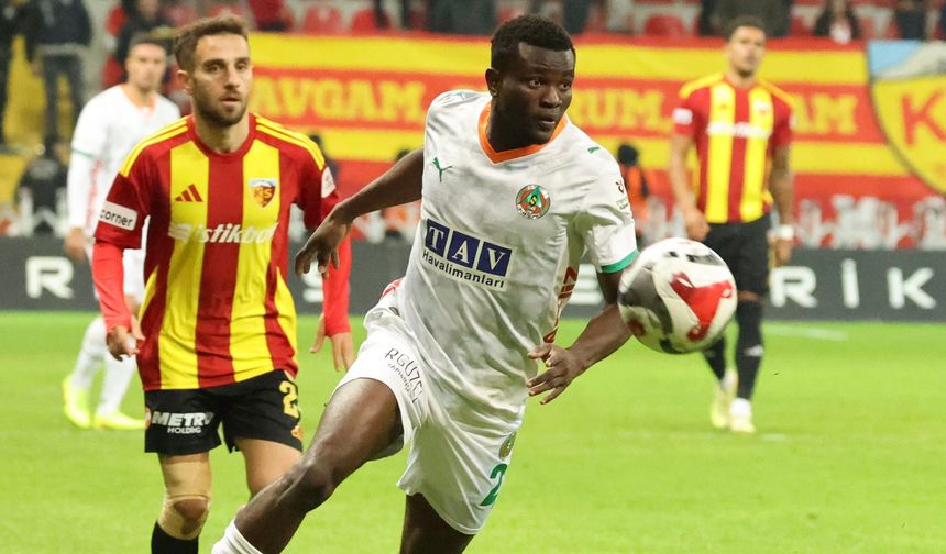 Alanyaspor Kayserispor deplasmanından bir puanla dönüyor: 0-0