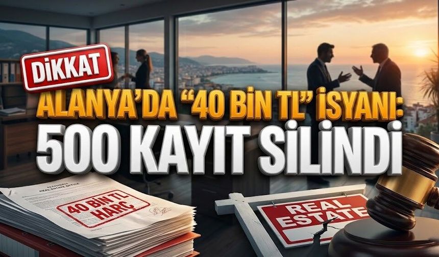 Alanya’da "40 bin TL" isyanı: 500 kayıt silindi