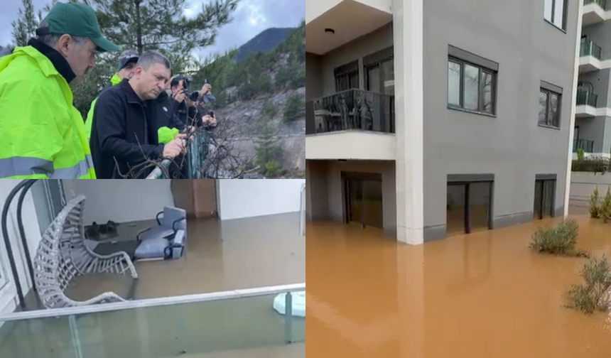 Alanya için afet bölgesi çağrısı: Vali sahada, villaları su bastı!