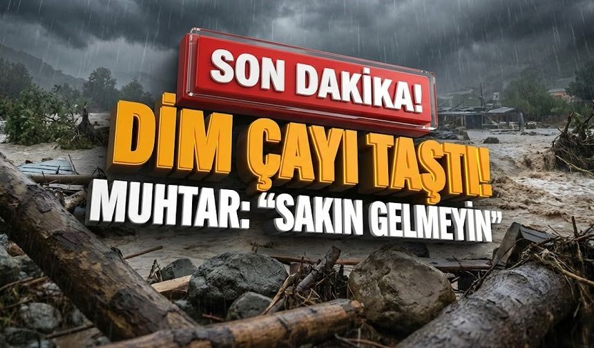 SON DAKİKA! Dim Çayı taştı! Muhtar: "Sakın gelmeyin"