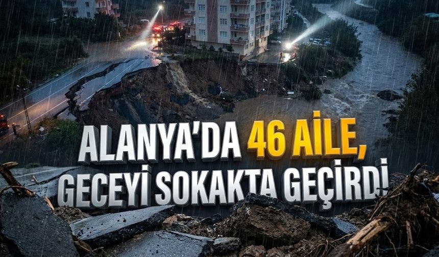 Alanya'da korkutan çökme! Evlere giremiyorlar