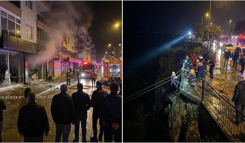 Alanya’da kabus gecesi: Önce patlama, sonra uçurum faciası!