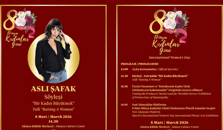 Alanya’da dolu dolu 8 Mart Kadınlar Günü etkinliği