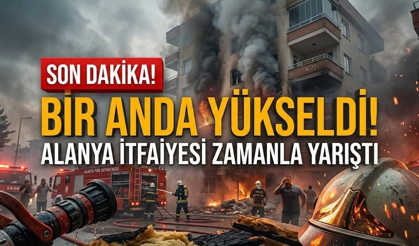 SON DAKİKA! Bir anda yükseldi! Alanya İtfaiyesi zamanla yarıştı