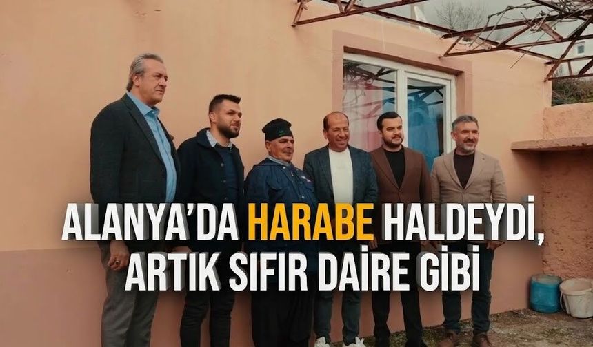 Baştan yaratıldı: Alanya’da o metruk evin içi, artık sıfır daire gibi!