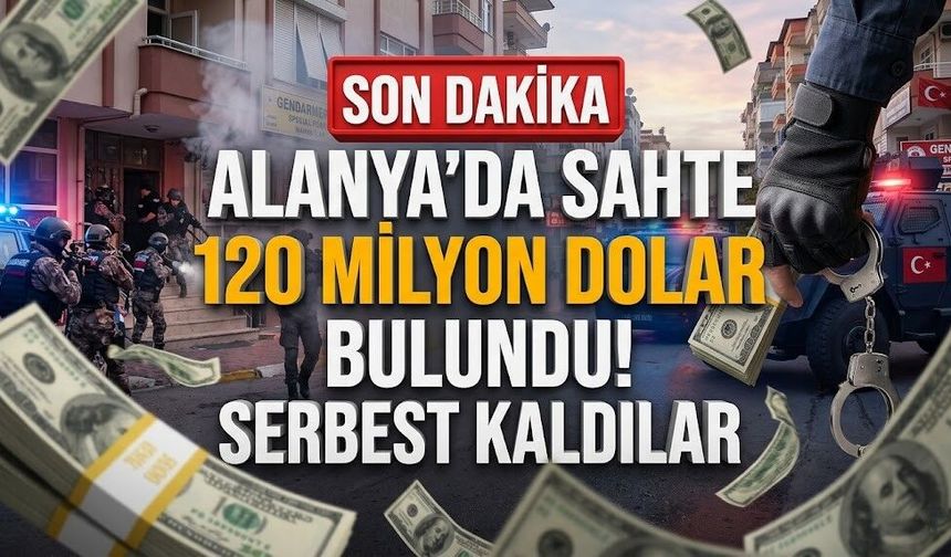 SON DAKİKA! Alanya’da sahte 120 milyon dolar bulundu! Serbest kaldılar