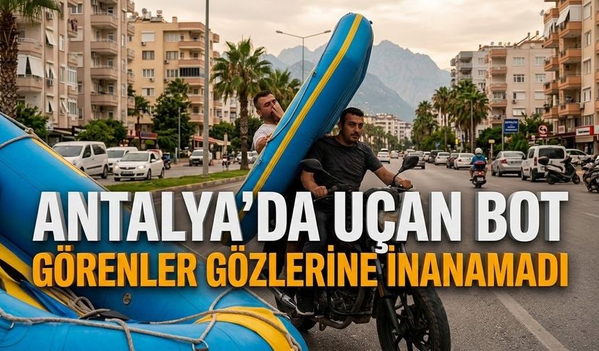 Antalya’da uçan bot: Görenler gözlerine inanamadı