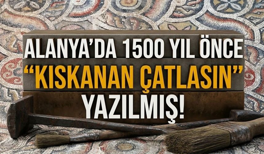 Alanya’da 1500 yıllık mesaj bulundu: "Kıskanan çatlasın!"