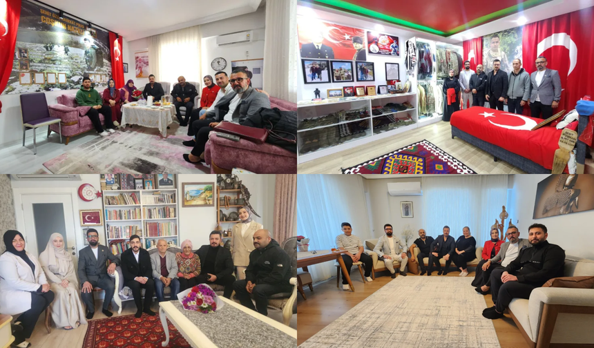 Alanya’da bayramın en anlamlı ziyareti: Şehit aileleri unutulmadı