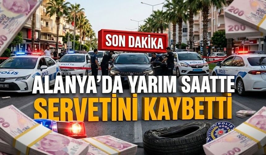 357 bin TL gitti! Alanya’da yarım saatte servetini kaybetti
