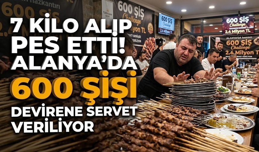 7 kilo alıp pes etti! Alanya’da 600 şişi devirene servet veriliyor