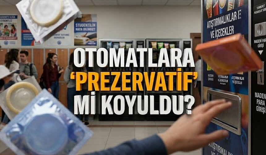 Öğrenciler şaşkın! Otomatlara 'prezervatif' mi koyuldu?