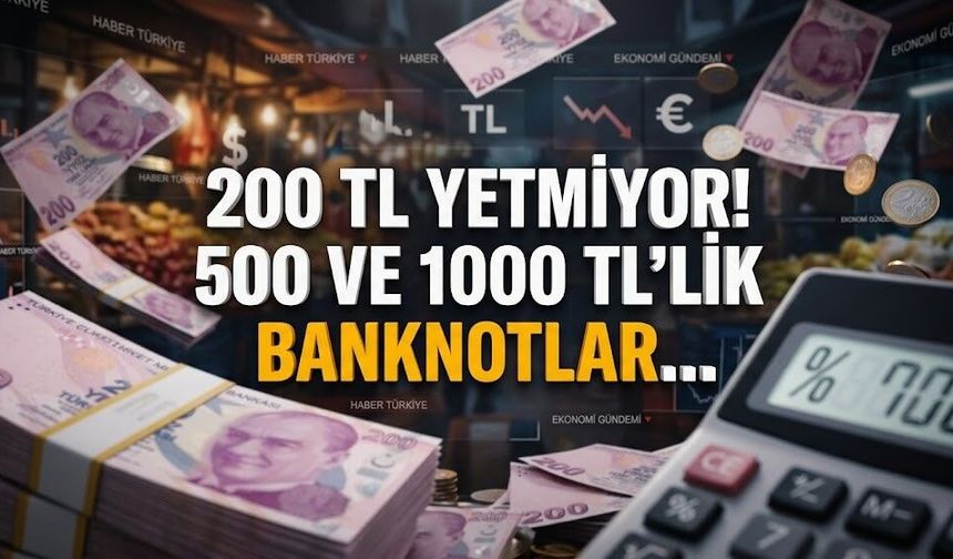 Cüzdanlar şişti, 200 TL yetmiyor! 500 ve 1000 TL’lik banknotlar…