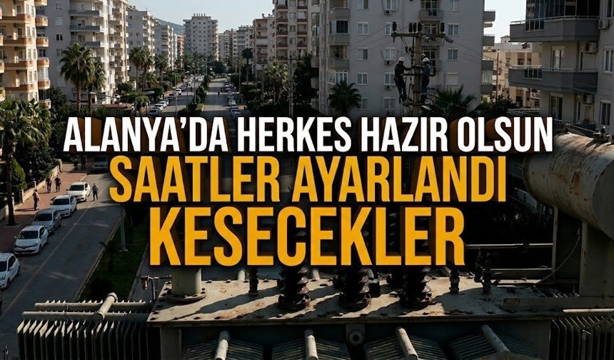 Alanya’da herkes hazır olsun! Saatler ayarlandı, kesecekler!