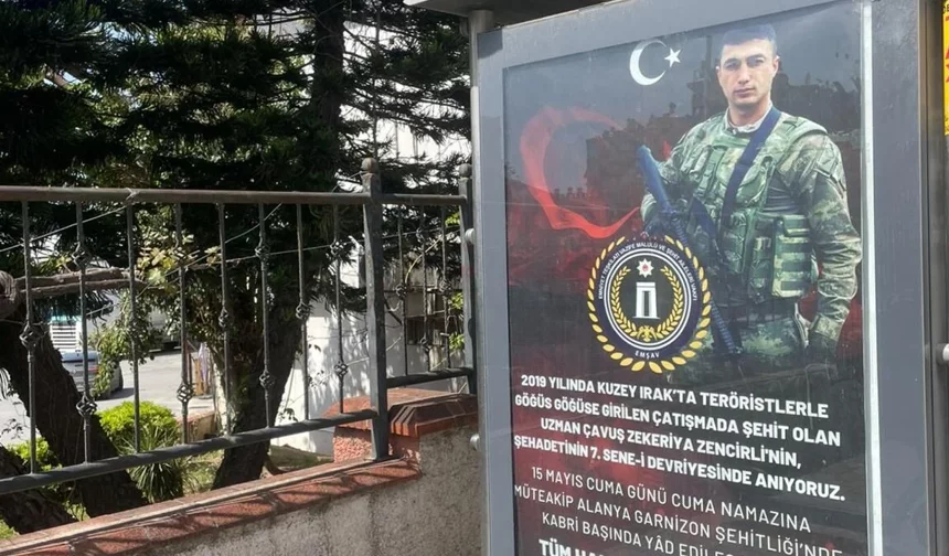 Alanya şehidini unutmuyor: Zekeriya Zencirli için anma programı